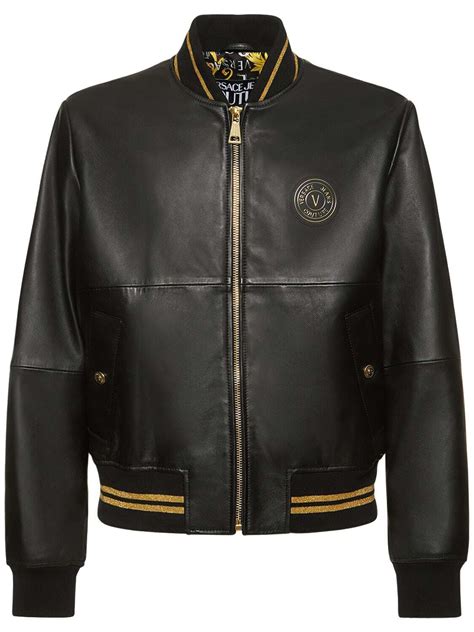 bomber jacket versace|versace bomber jacket leather.